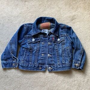Levi's Denim Trucker Jean Jacket Snap Button Baby 12 Months 100% Cotton